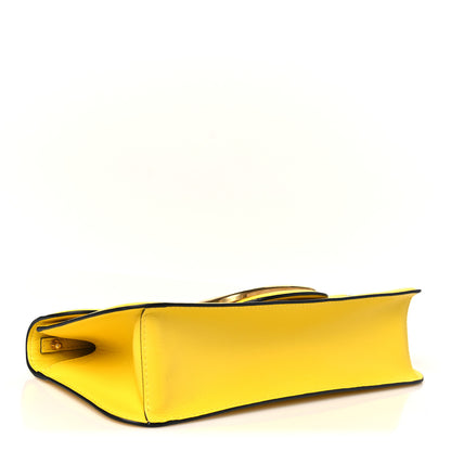Valentino Garavani Calfskin Vlogo Loco Shoulder Bag Bright Lemon 4 of 10