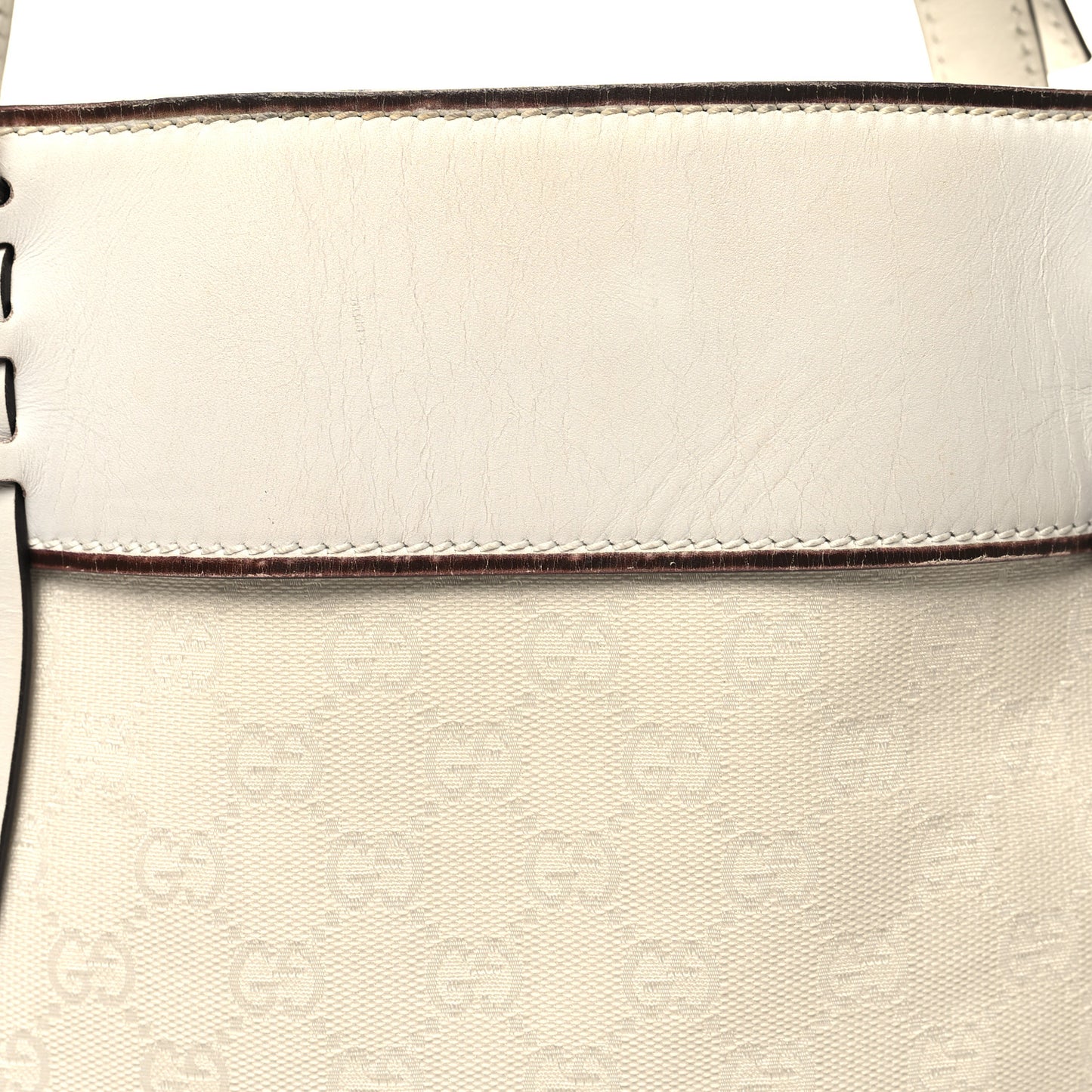 Monogram Calfskin Tote White