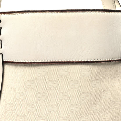 Gucci Monogram Calfskin Tote White 12 of 13