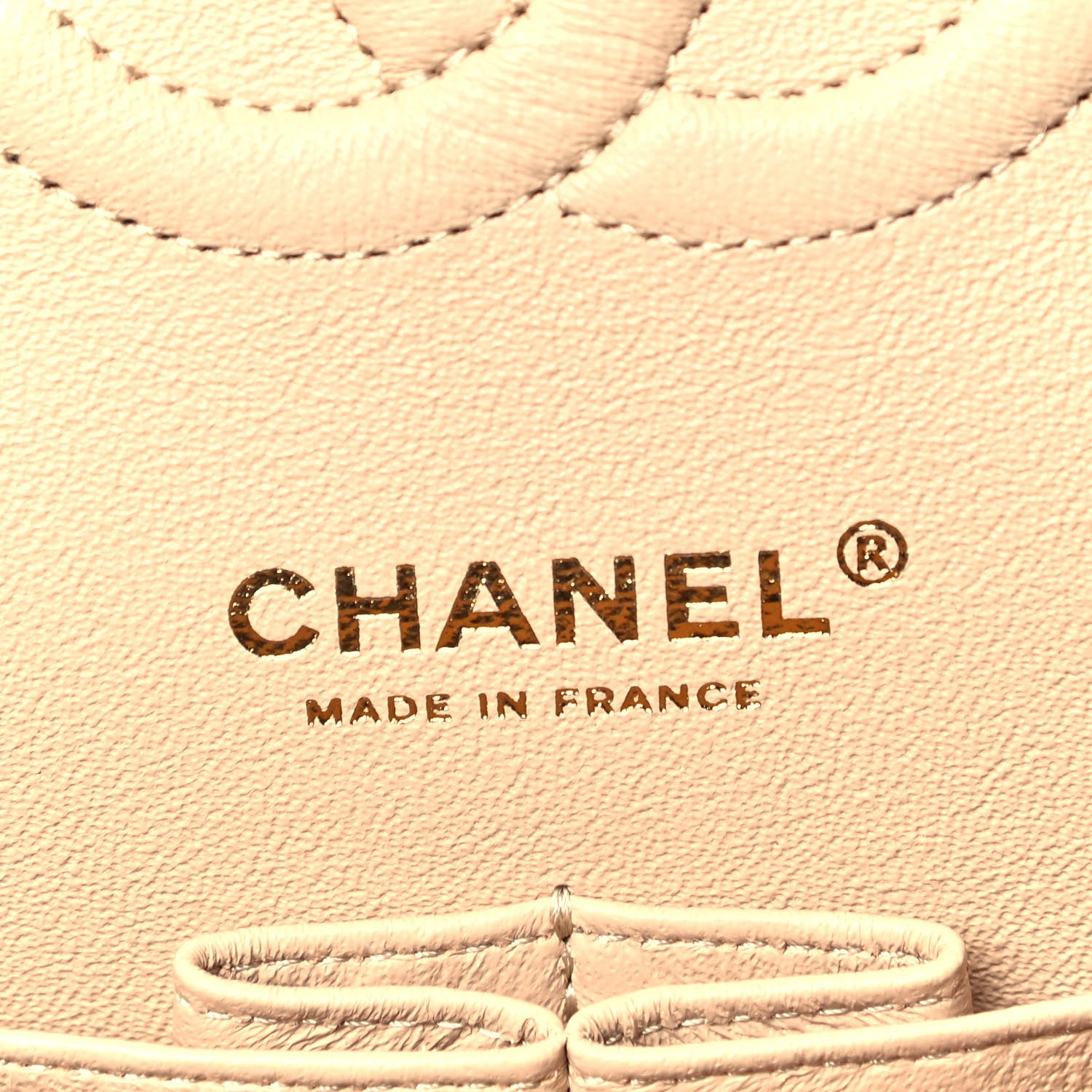 Chanel Caviar Quilted Medium Double Flap Beige 6 of 9