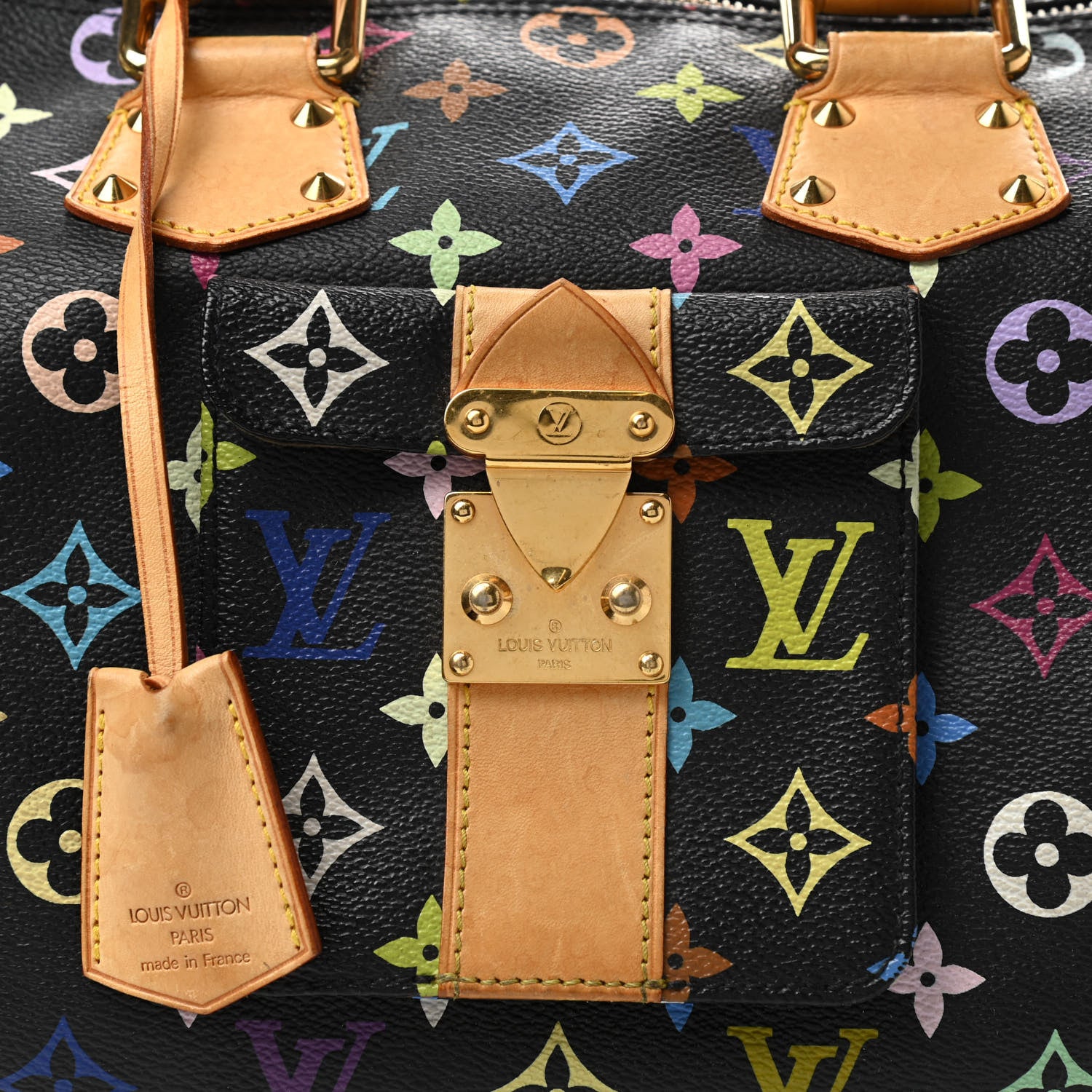 Louis Vuitton Monogram Multicolor Speedy 30 Black 7 of 16