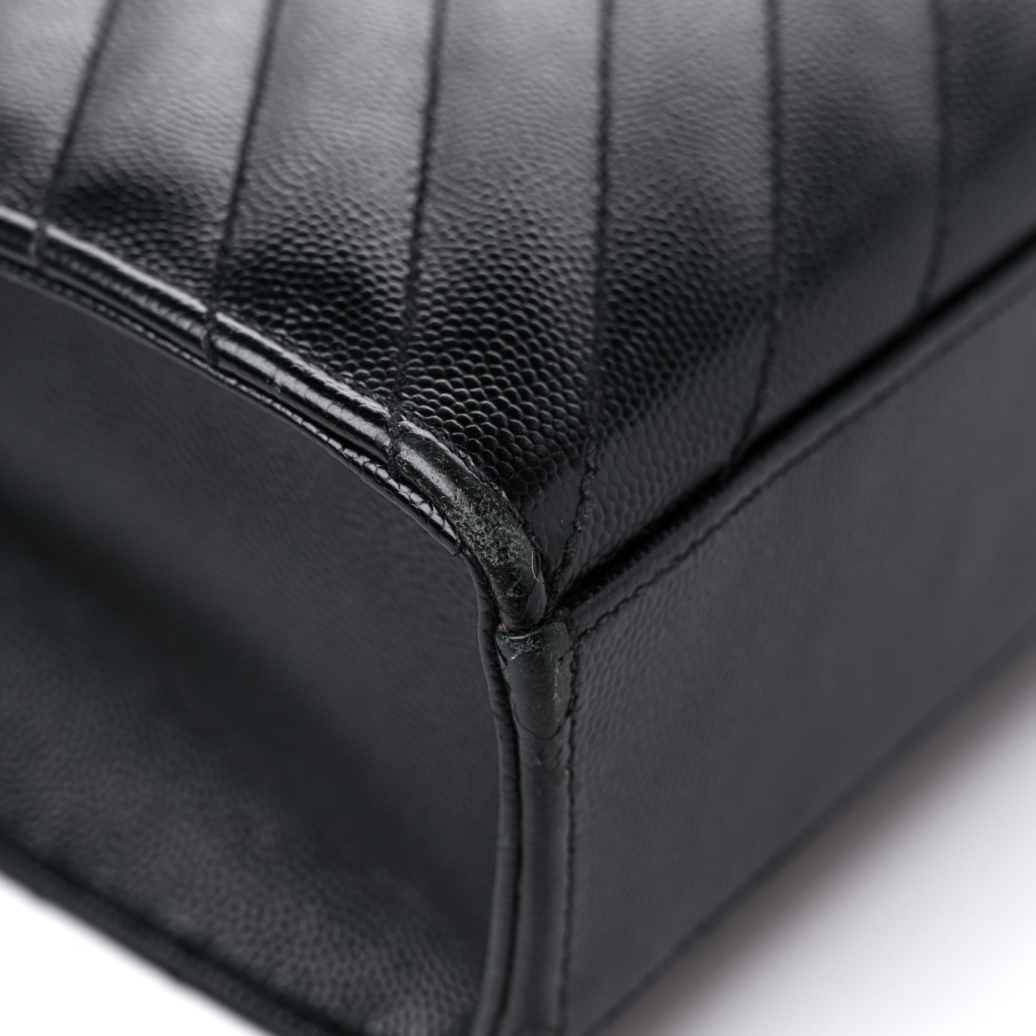 Saint Laurent Grain De Poudre Matelasse Chevron Large Monogram Satchel Black 11 of 21