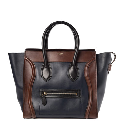 Celine Smooth Calfskin Mini Tri-Color Luggage Navy 1 of 13