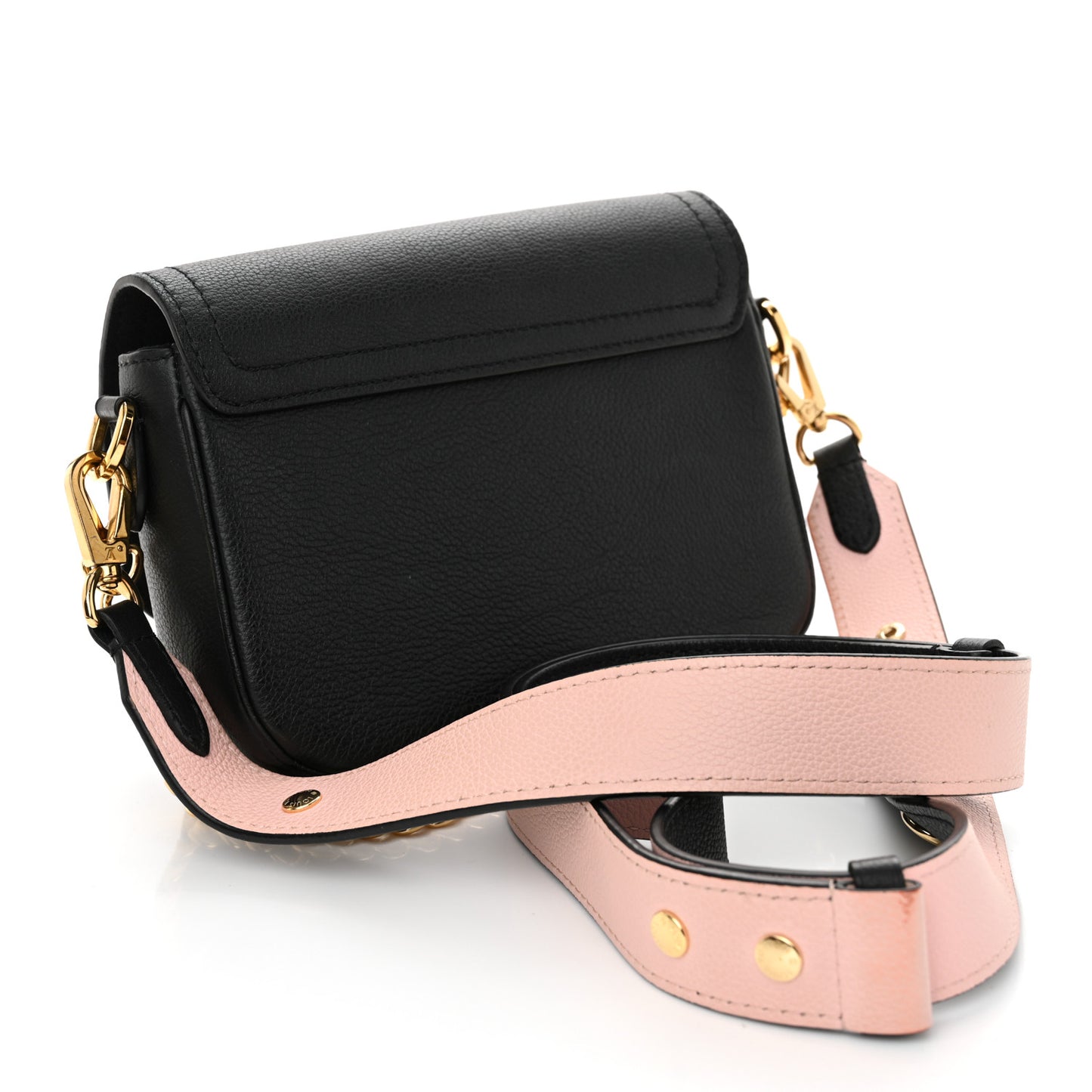 Grained Calfskin Lockme Tender Black