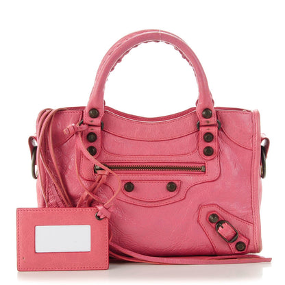 Balenciaga Agneau Classic Hardware Mini City Rose Bombon Raspberry 1 of 7