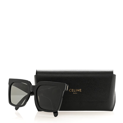 Celine Acetate Polarized Oversized Sunglasses CL4055IN Black 7 of 7