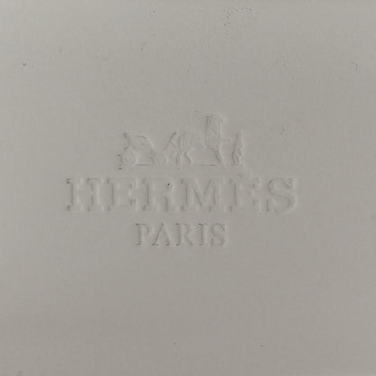 Hermes Box Calfskin Oran Sandals 37 White 7 of 8