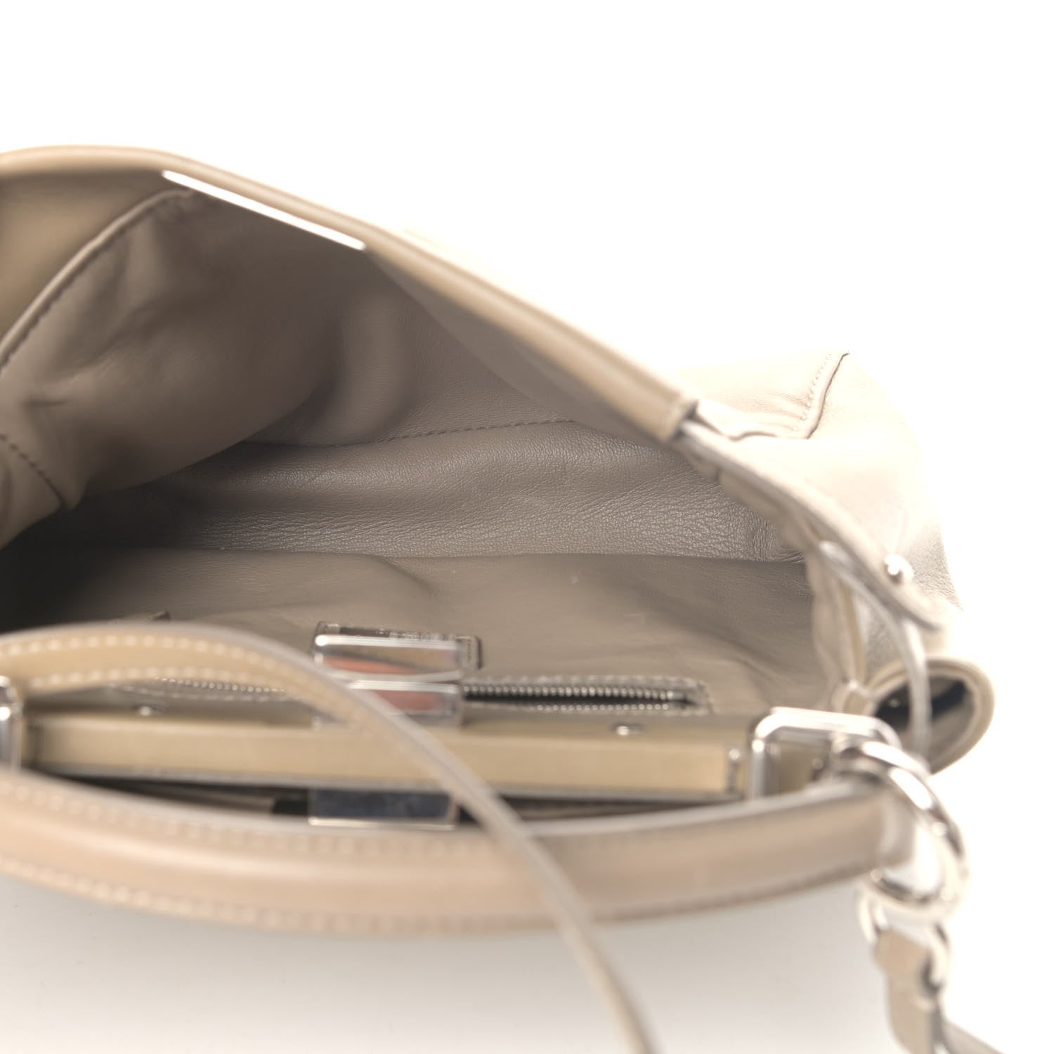 Fendi Nappa Mini Peekaboo Iconic Satchel Tortora 5 of 7