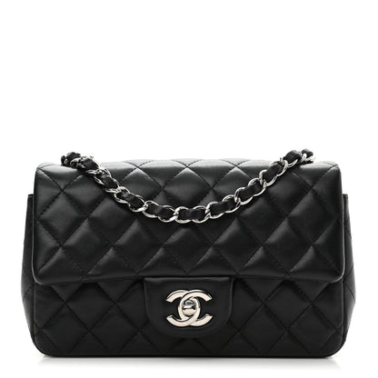 Chanel Lambskin Quilted Mini Rectangular Flap Black 1 of 11