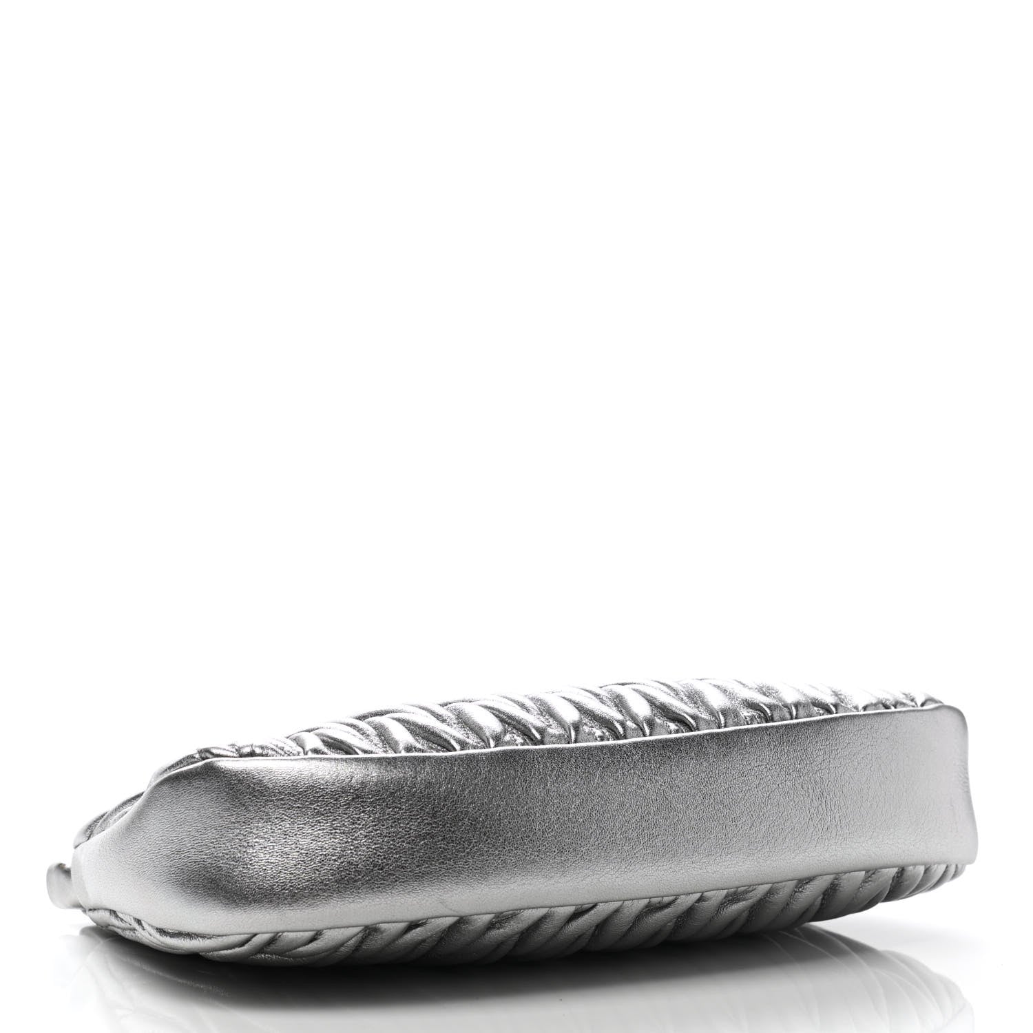 Miu Miu Metallic Matelasse Clutch Silver 4 of 7