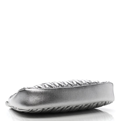 Miu Miu Metallic Matelasse Clutch Silver 4 of 7