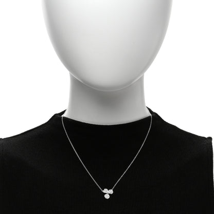 Tiffany Platinum Diamond Paper Flowers Pave Pendant Necklace 2 of 5