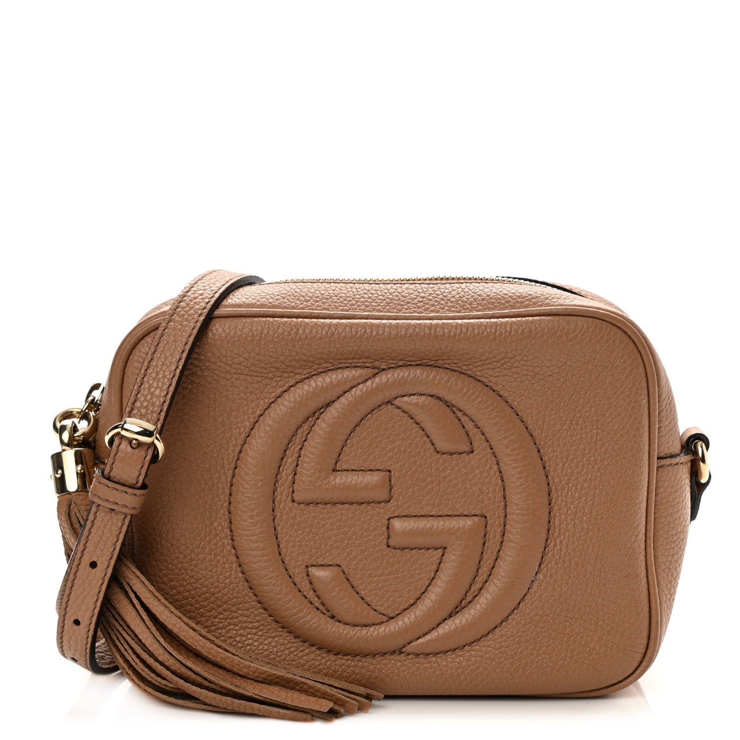 Gucci Pebbled Calfskin Small Soho Disco Bag Rose Beige 1 of 8