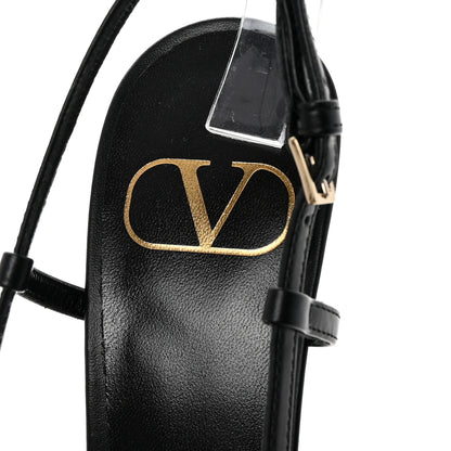 Valentino Garavani Calfskin Tonal Vlogo Slingback 80mm Pumps 37.5 Black 8 of 10