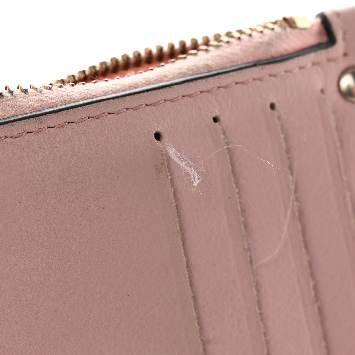 Calfskin Rockstud Coin Case Card Holder Water Rose