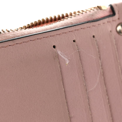 Valentino Garavani Calfskin Rockstud Coin Case Card Holder Water Rose 8 of 9