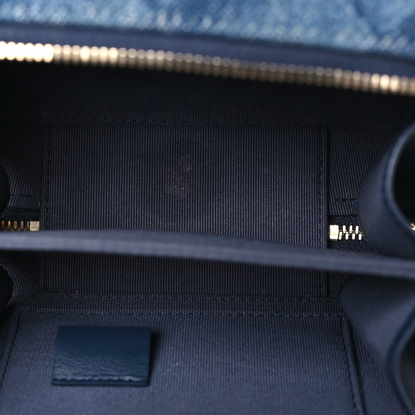 Printed Denim CC Camera Case Blue