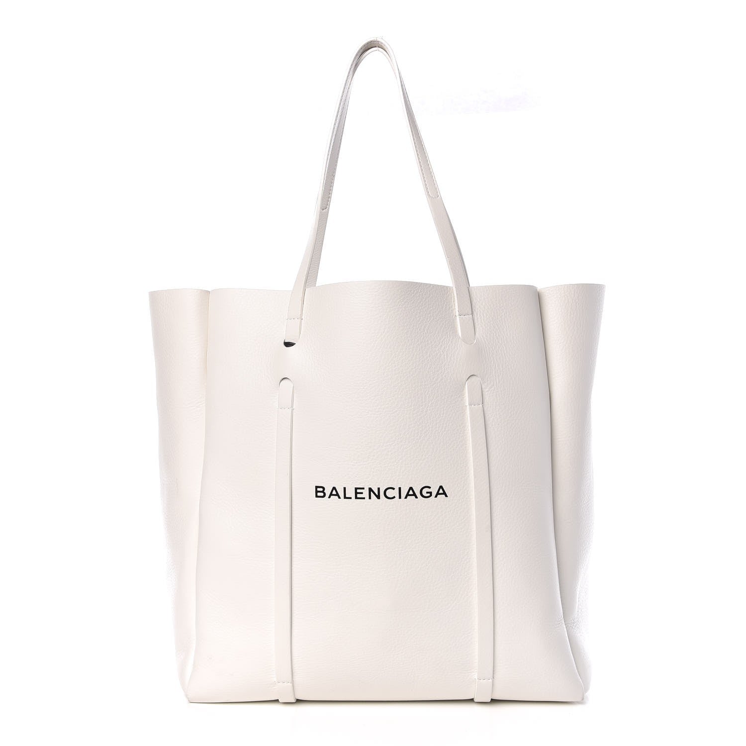 Balenciaga Smooth Calfskin Double Sided Medium Everyday Tote Optic White Black 1 of 15