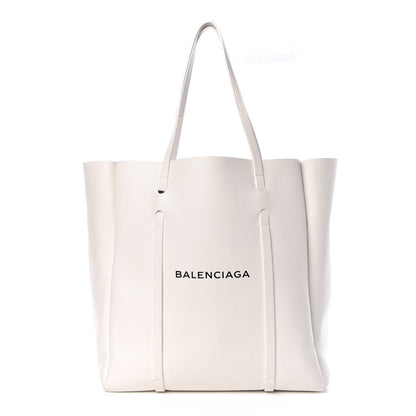 Balenciaga Smooth Calfskin Double Sided Medium Everyday Tote Optic White Black 1 of 15