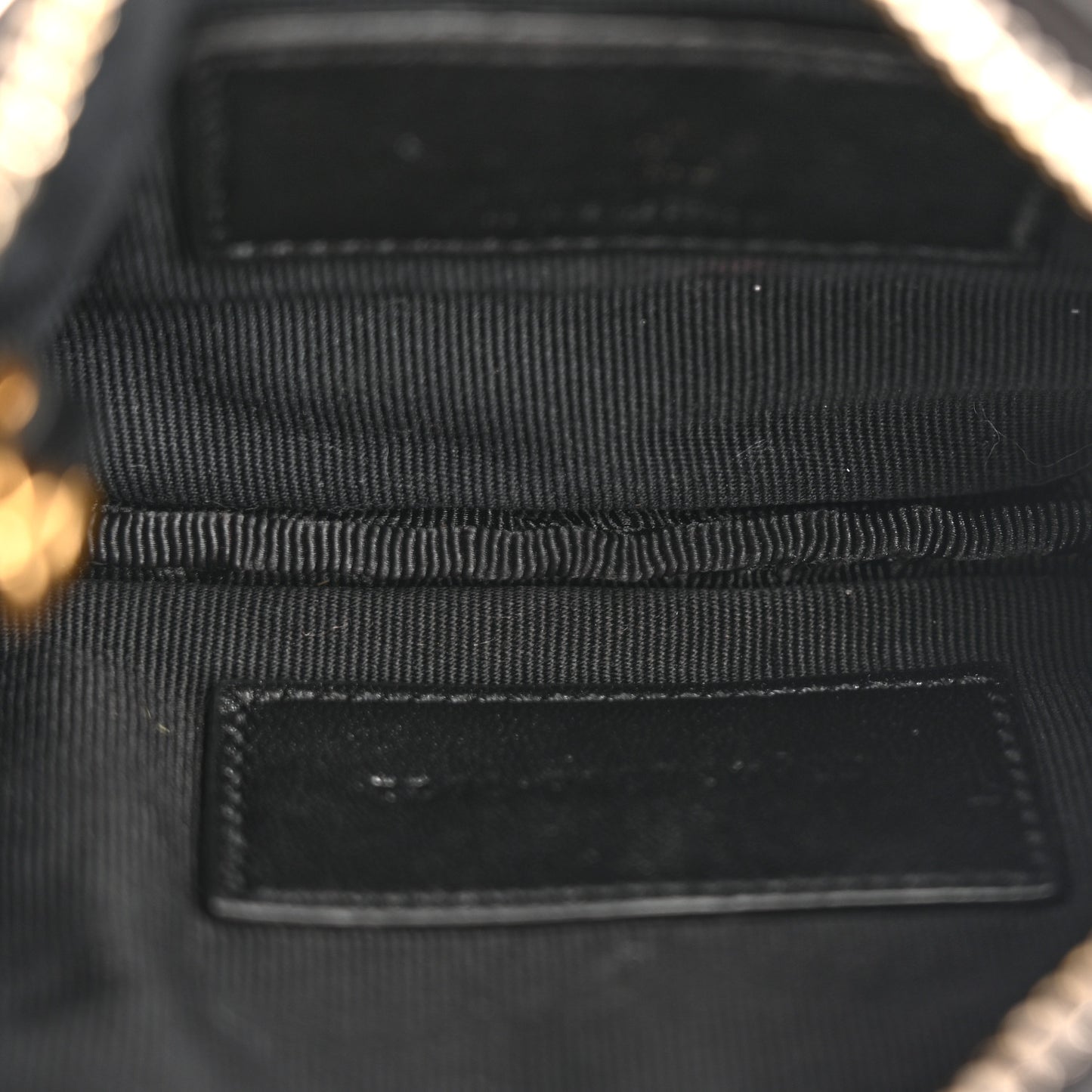 Calfskin Matelasse Monogram Key Pouch Black