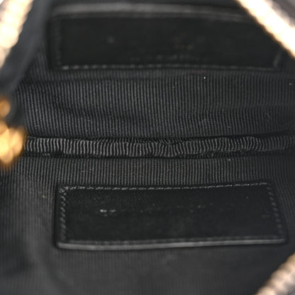 Saint Laurent Calfskin Matelasse Monogram Key Pouch Black 6 of 16