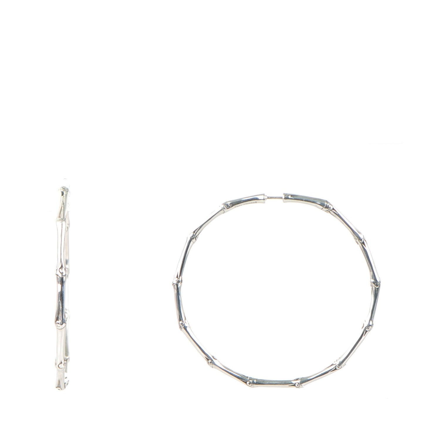 JOHN HARDY Sterling Silver 57mm Bamboo Hoop Earrings