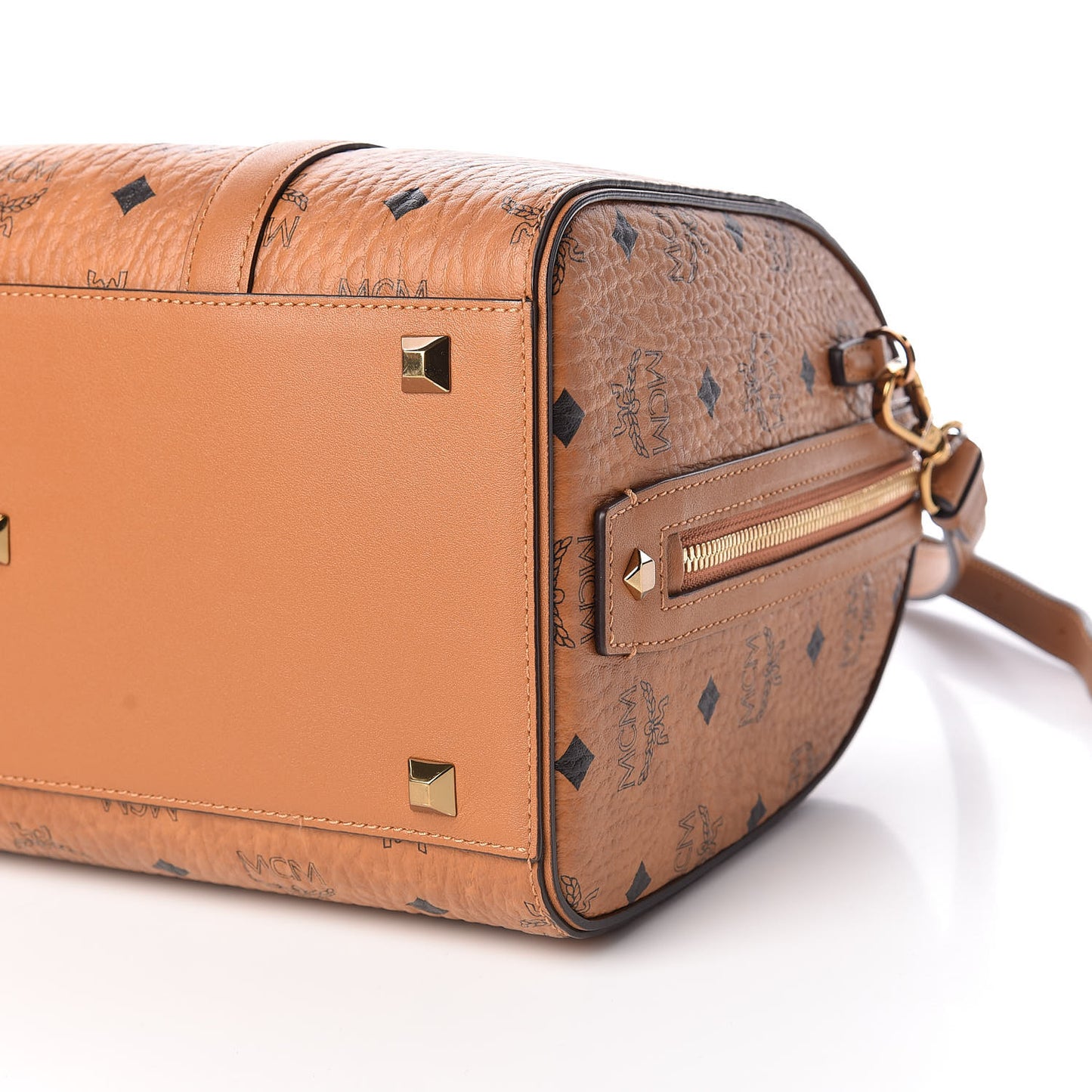 Visetos Medium Boston Bag Cognac