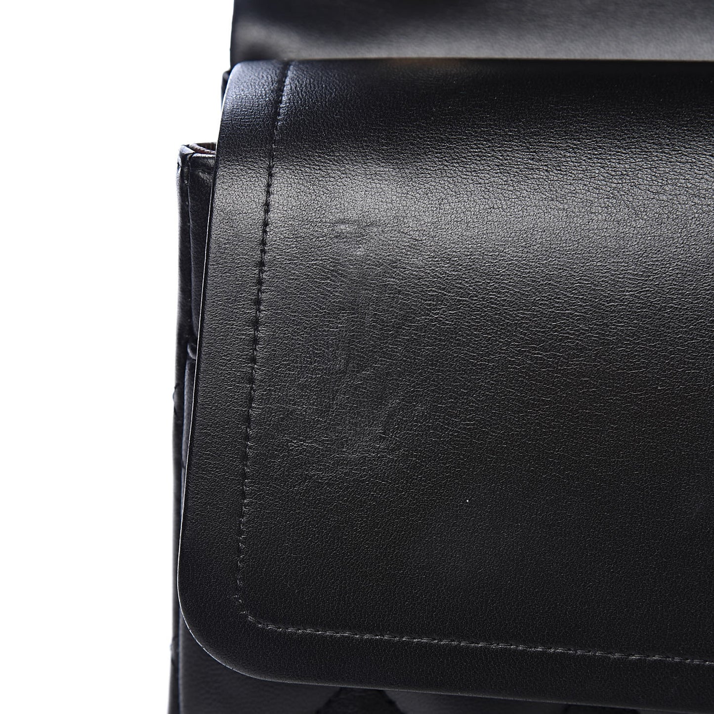 Lambskin Quilted Jumbo Double Flap Black