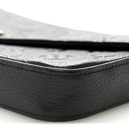 Louis Vuitton Empreinte Pochette Felicie Chain Wallet Black 9 of 10