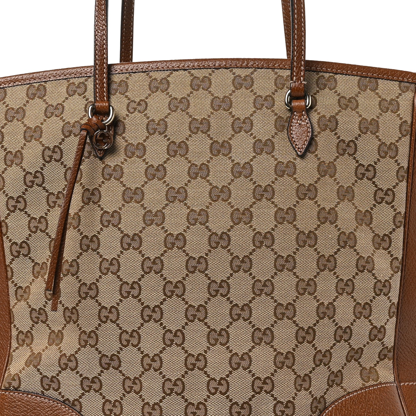 Monogram Medium Bree Zippered Tote Beige Tabacco