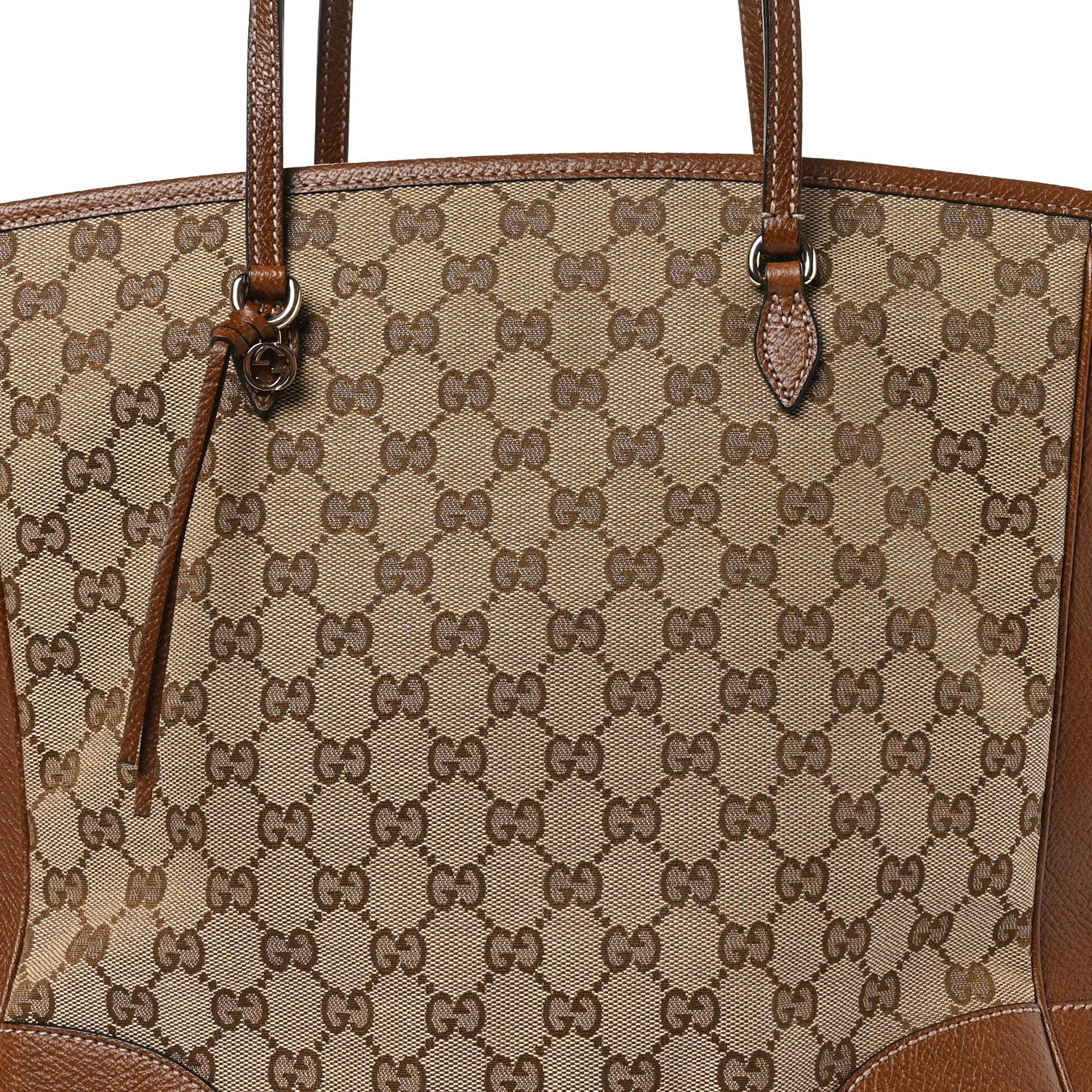 Gucci Monogram Medium Bree Zippered Tote Beige Tabacco 8 of 10