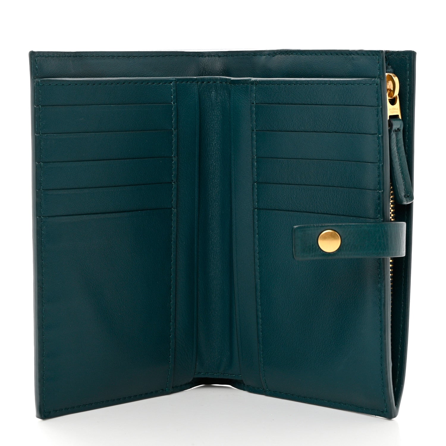 Bottega Veneta Calfskin Padded French Wallet Green 5 of 8