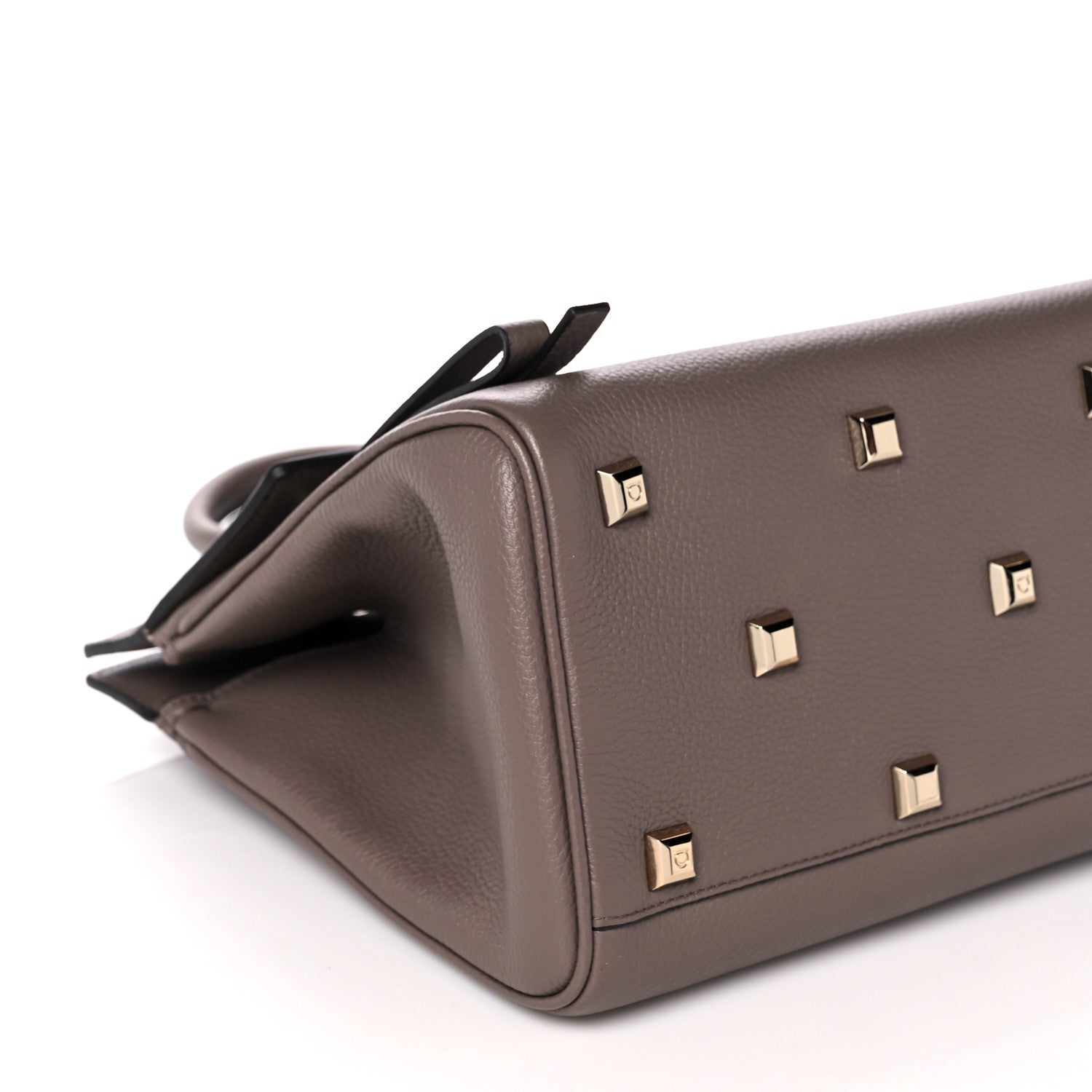 Salvatore Ferragamo Calfskin Studio Bag Caraway Seed 10 of 13