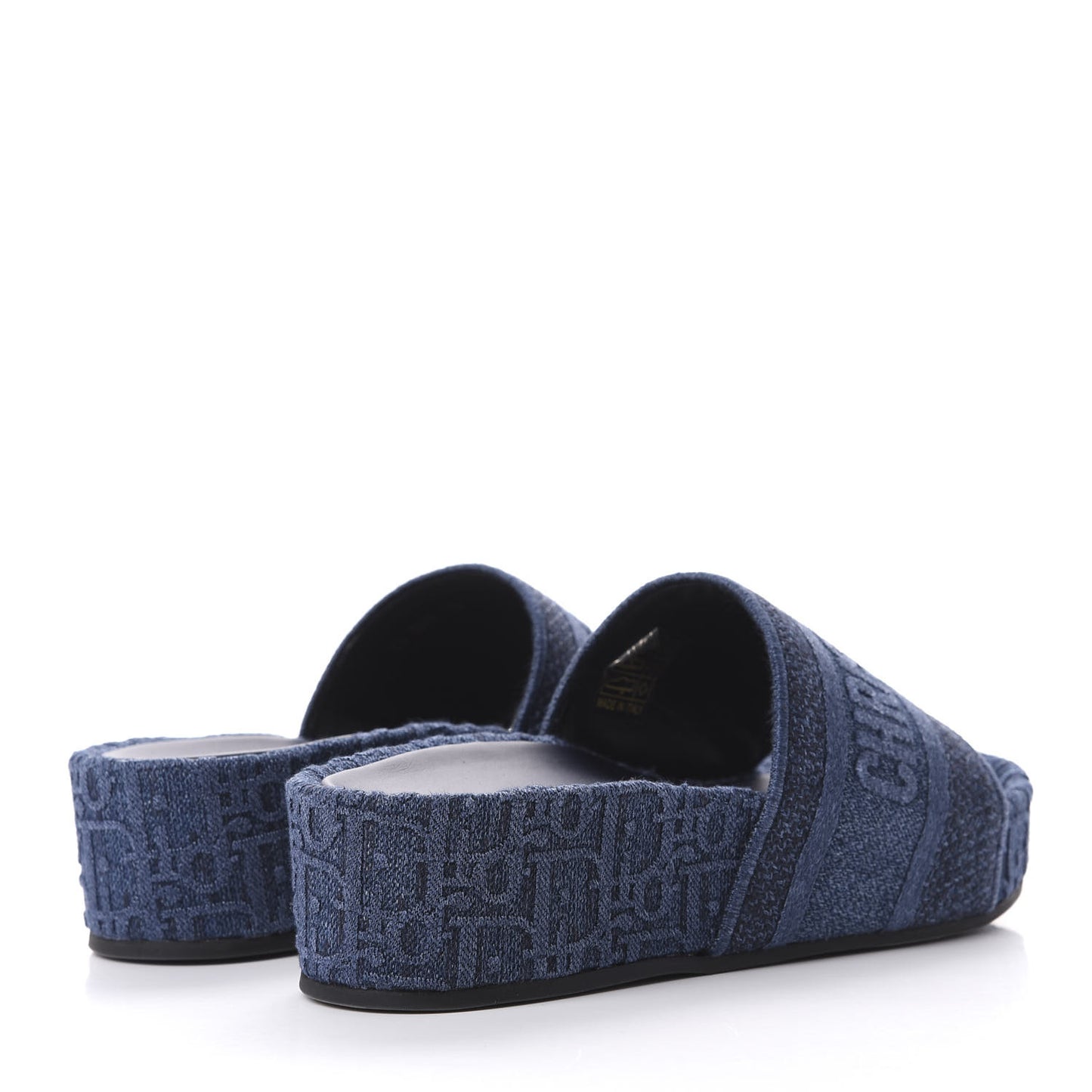 Oblique Denim D-Way Platform Sandal 38 Blue