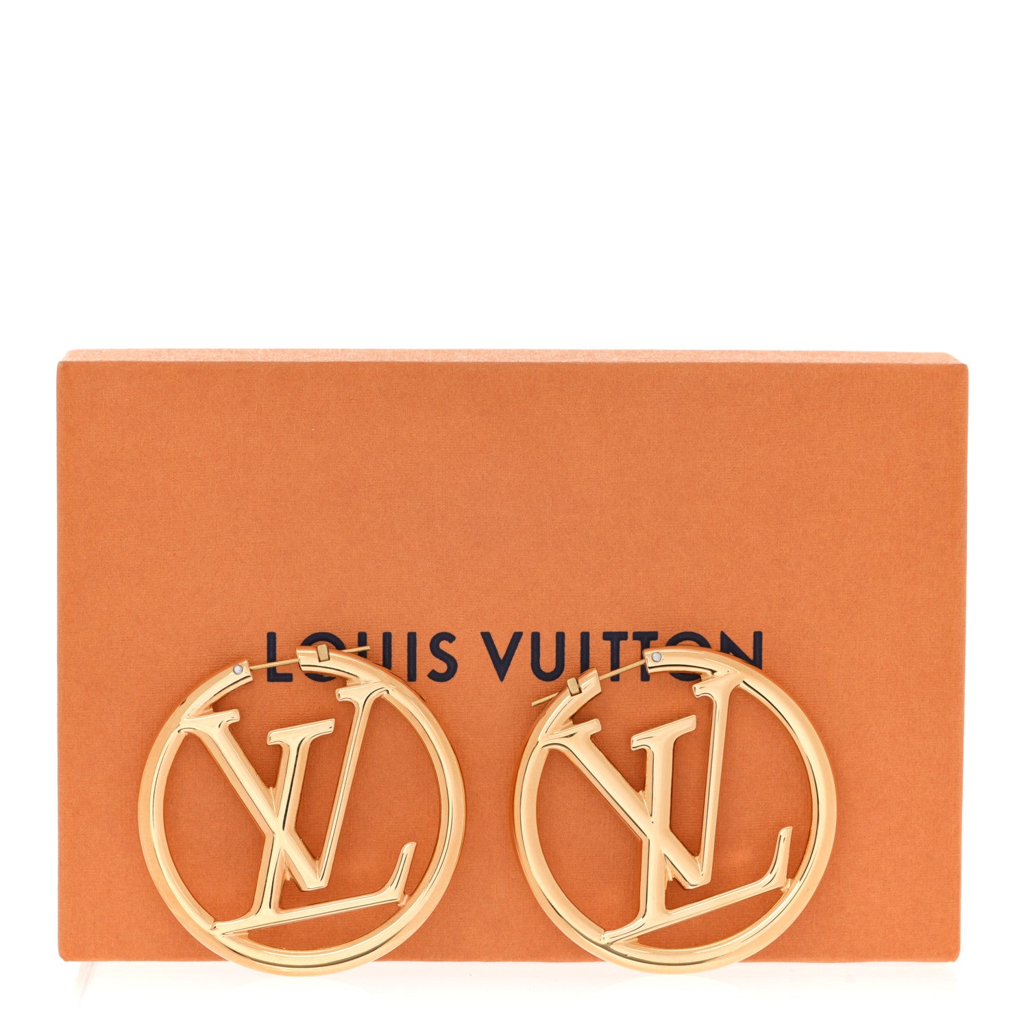 Louis Vuitton Metal Louise Hoop Earrings Gold 5 of 5