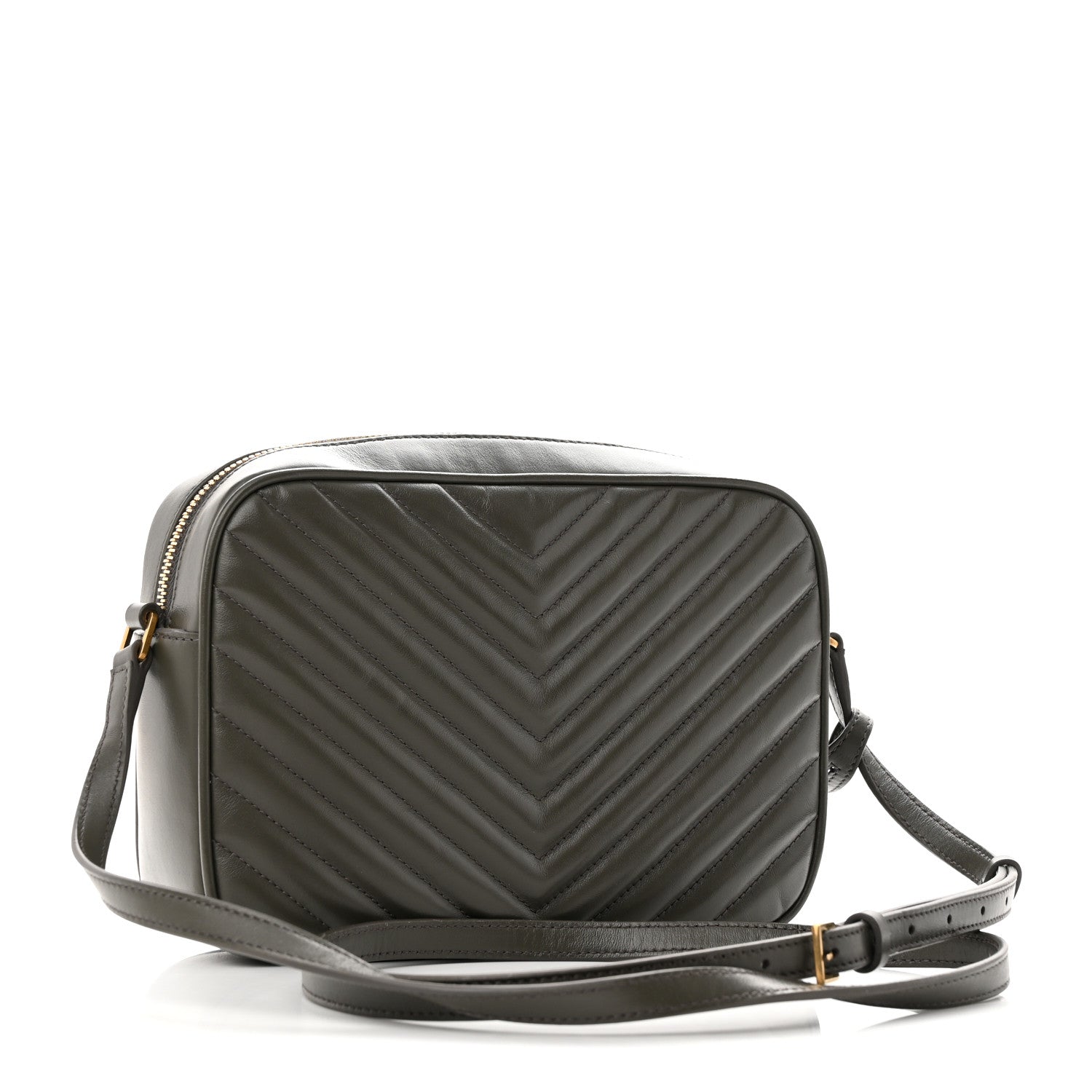 Saint Laurent Calfskin Matelasse Monogram Lou Camera Bag Military Olive 3 of 9