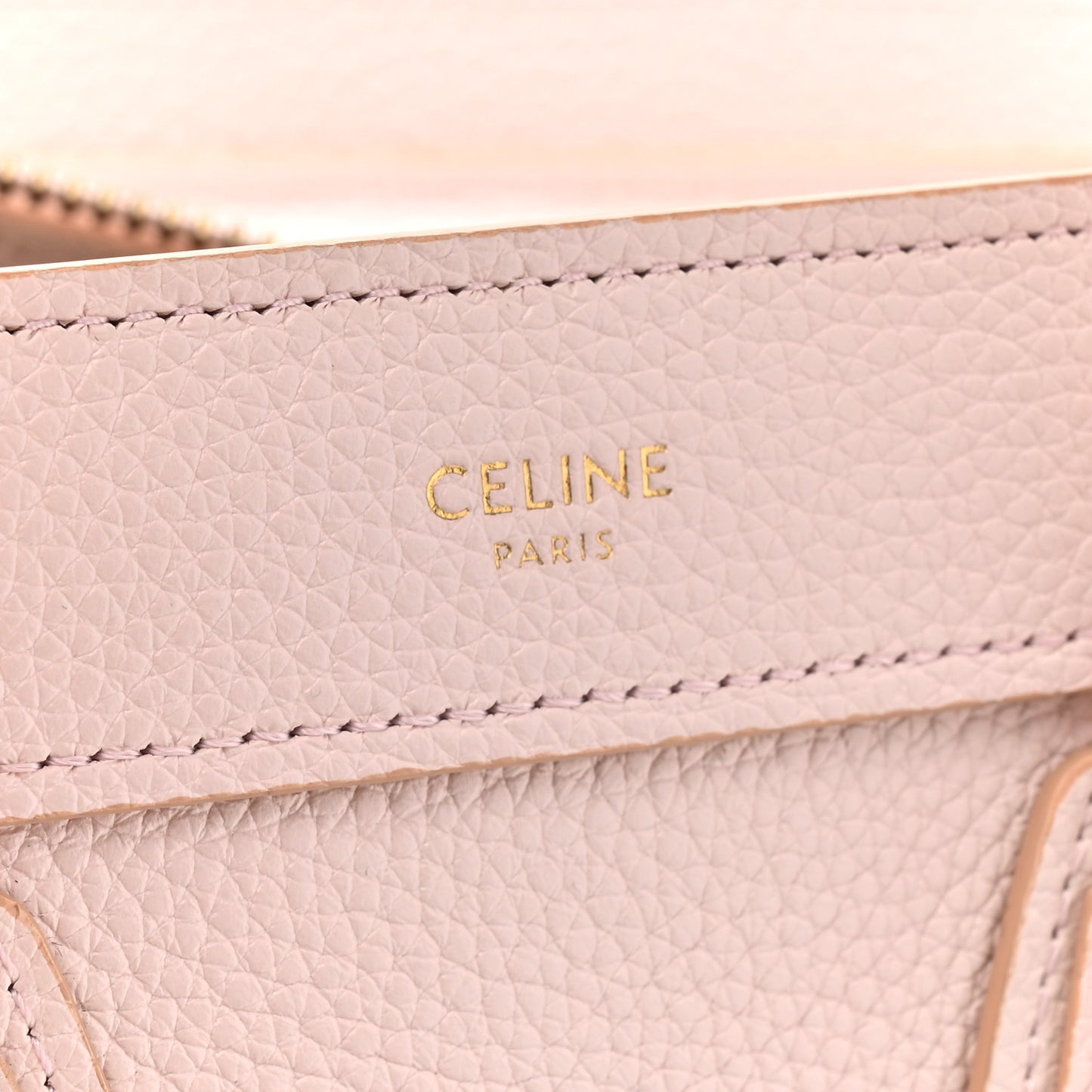 Drummed Calfskin Nano Luggage Pale Pink