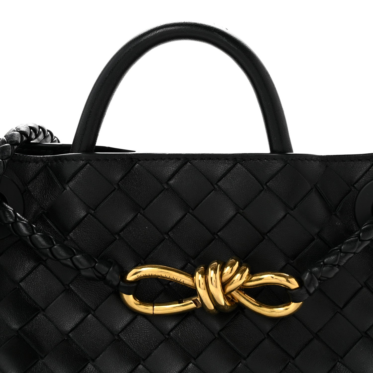 Bottega Veneta Nappa Intrecciato Small Andiamo Shoulder Bag Black 7 of 10