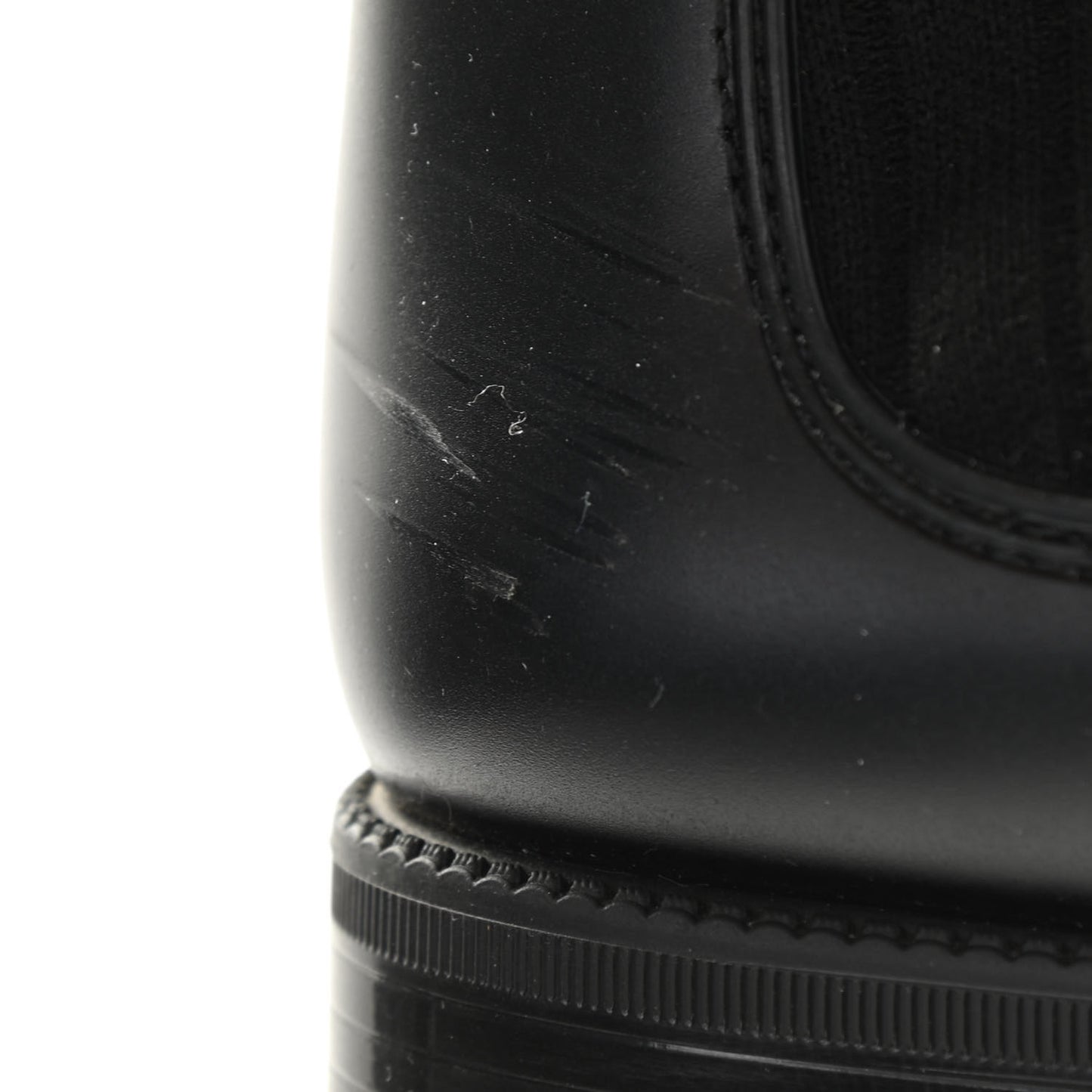 Knit Rubber Storm Over The Knee Boots 36 Black