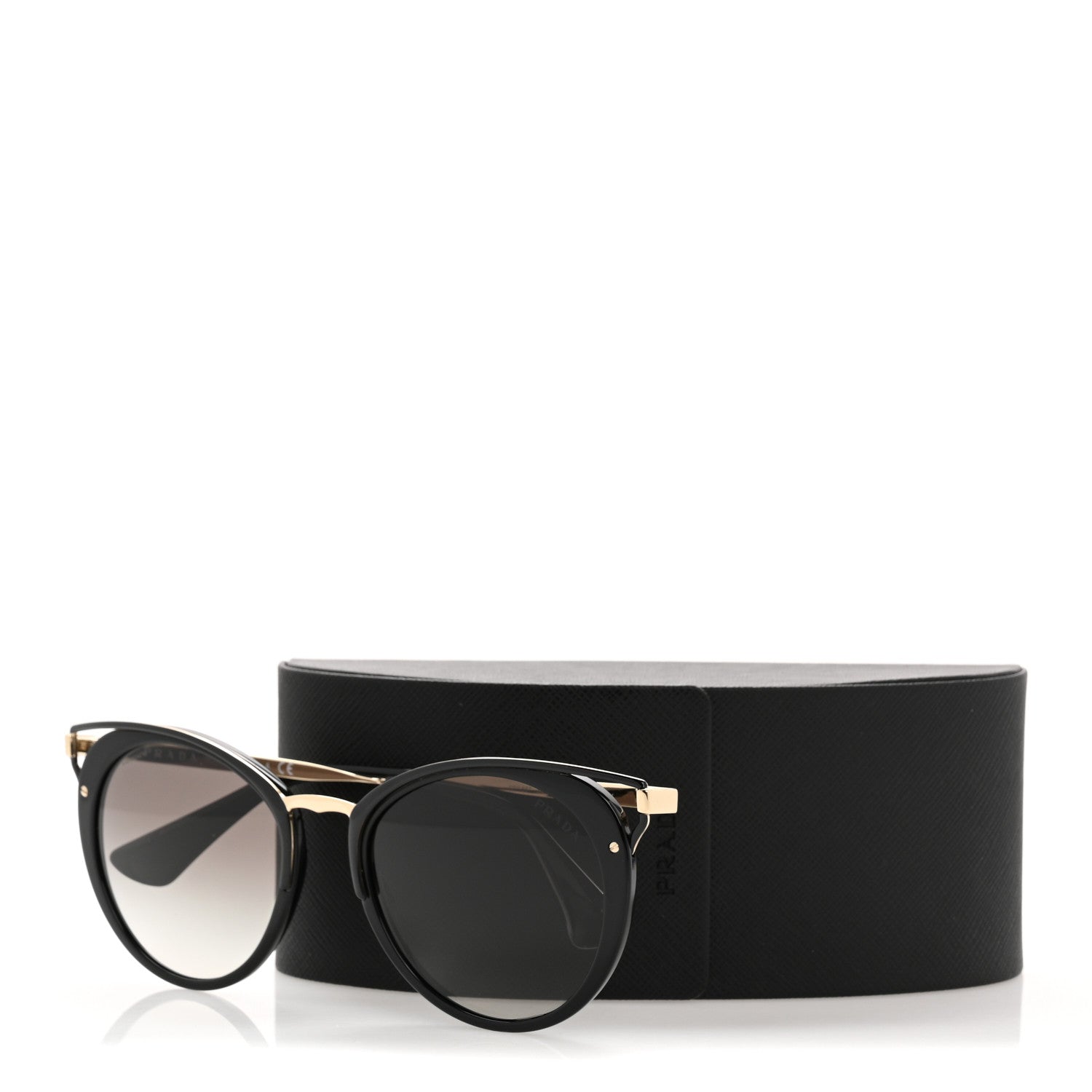 Prada Horn Metal Cinema Sunglasses SPR66T Black 9 of 9