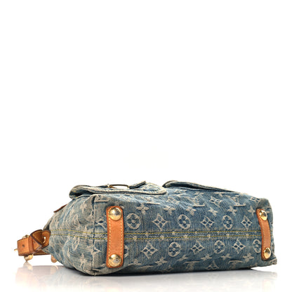 Louis Vuitton Monogram Denim Baggy PM Blue 4 of 10