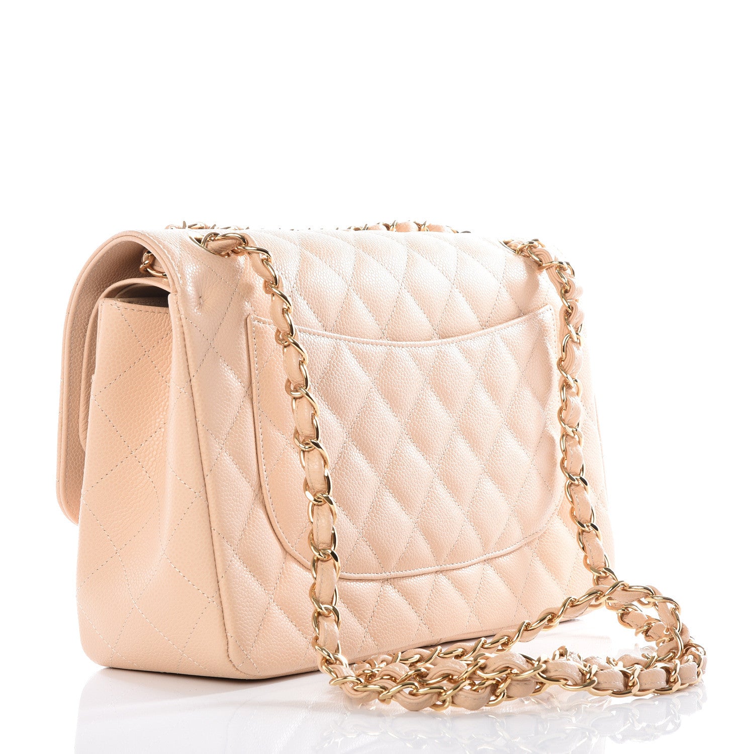Chanel Caviar Quilted Jumbo Double Flap Beige Clair 2 of 10