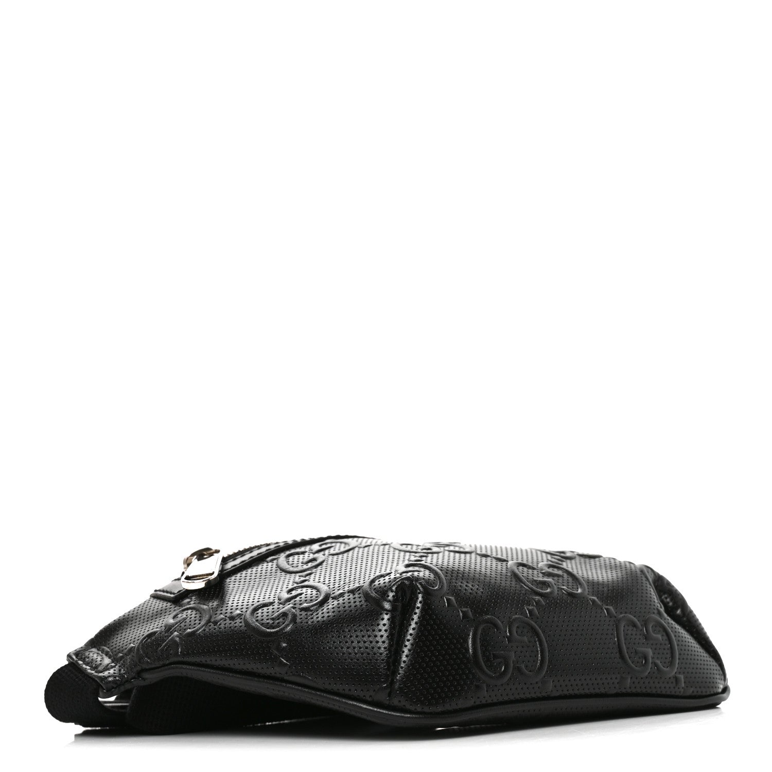 Gucci Calfskin GG Tennis Embossed Belt Bag Black 4 of 10