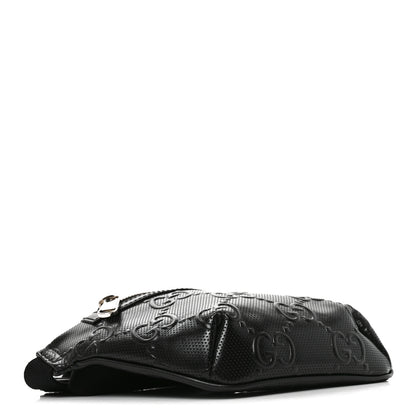 Gucci Calfskin GG Tennis Embossed Belt Bag Black 4 of 10