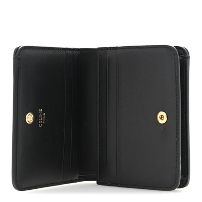 Celine Shiny Calfskin Small Triomphe Wallet Black 5 of 8