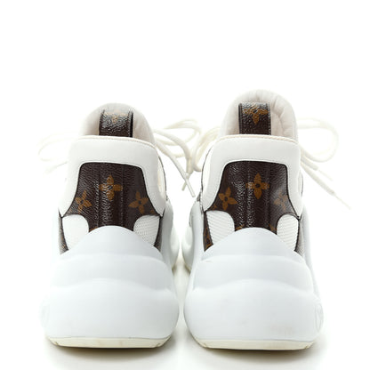 Louis Vuitton Patent Monogram LV Archlight Sneakers 37.5 White 7 of 10