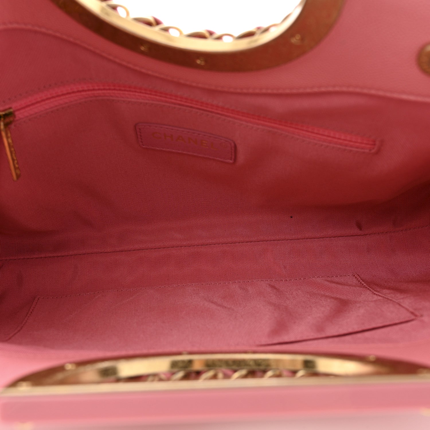 Chanel Caviar Quilted A Real Catch Clutch Pink 5 of 10