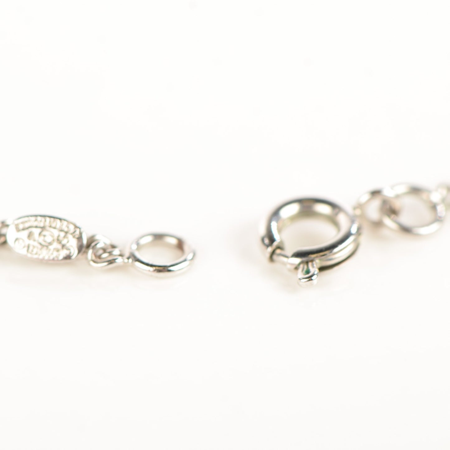 Enamel CC Necklace Black Silver