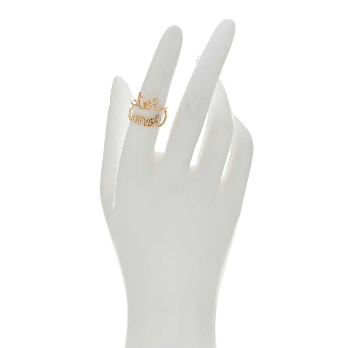 18K Yellow Gold Diamond Toi Moi Ring 52 6
