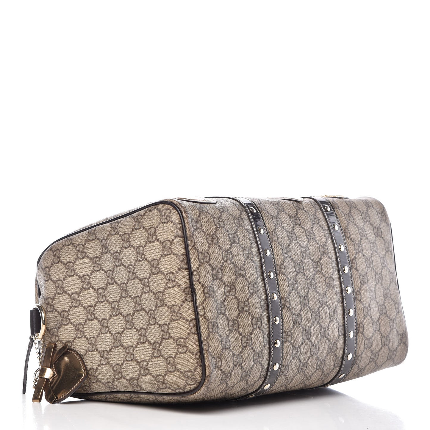 Monogram Guccissima Hearts Studded Medium Joy Boston Dark Brown